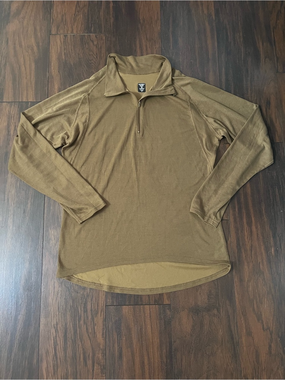 Beyond Clothing Men XL 1/4 Zip Tactical Base Layer Pullover Coyote Brown USA